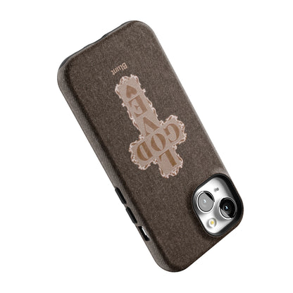 Love God Brown Cross iPhone Case gallery - Iphone_15_Iphone_5