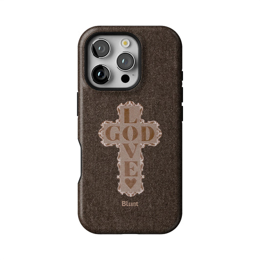 Love God Brown Cross iPhone Case gallery - Iphone_16_Pro_1