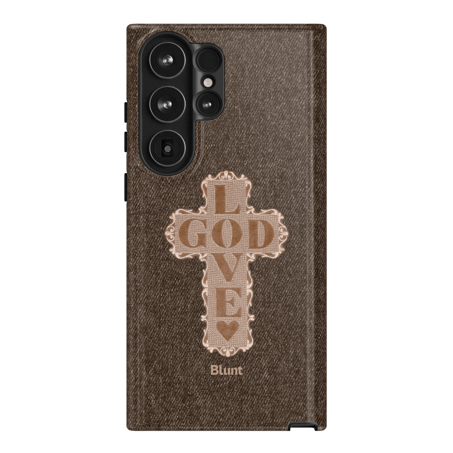 Love God Brown Cross Samsung Case - Blunt Cases