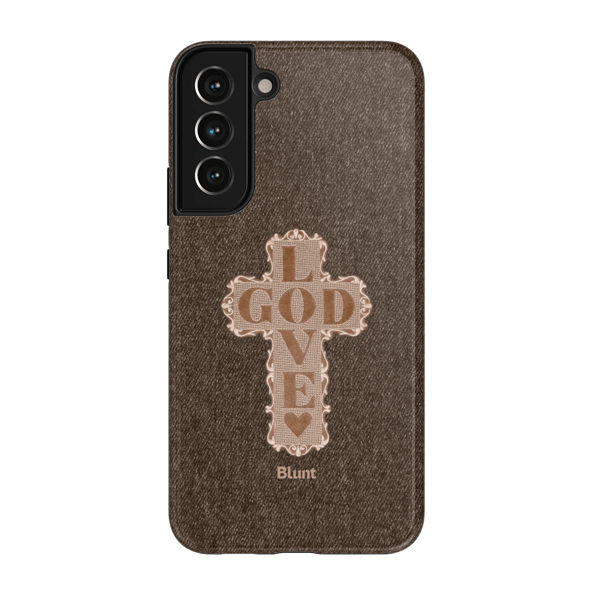 Love God Brown Cross Samsung Case - Blunt Cases