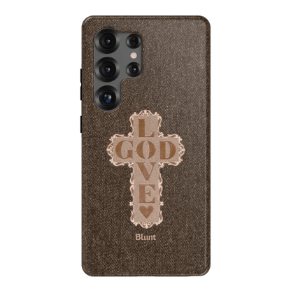 Love God Brown Cross Samsung Case - Blunt Cases