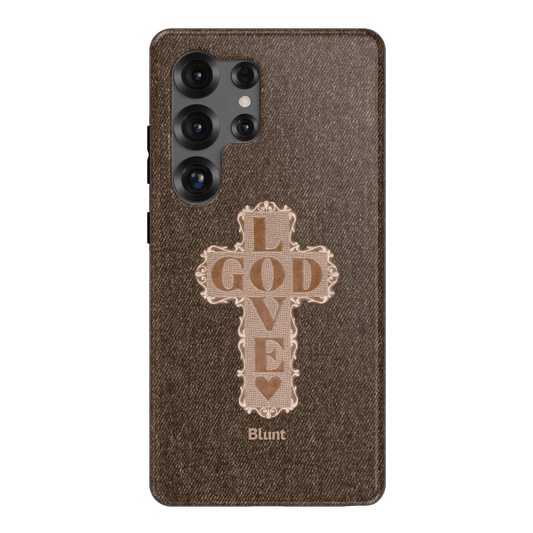 Love God Brown Cross Samsung Case - Blunt Cases