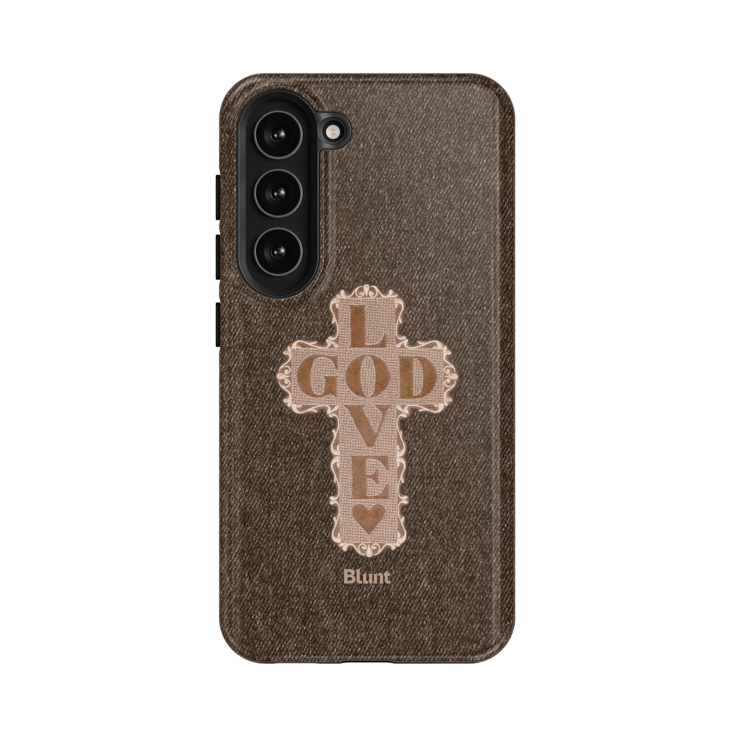 Love God Brown Cross Samsung Case - Blunt Cases