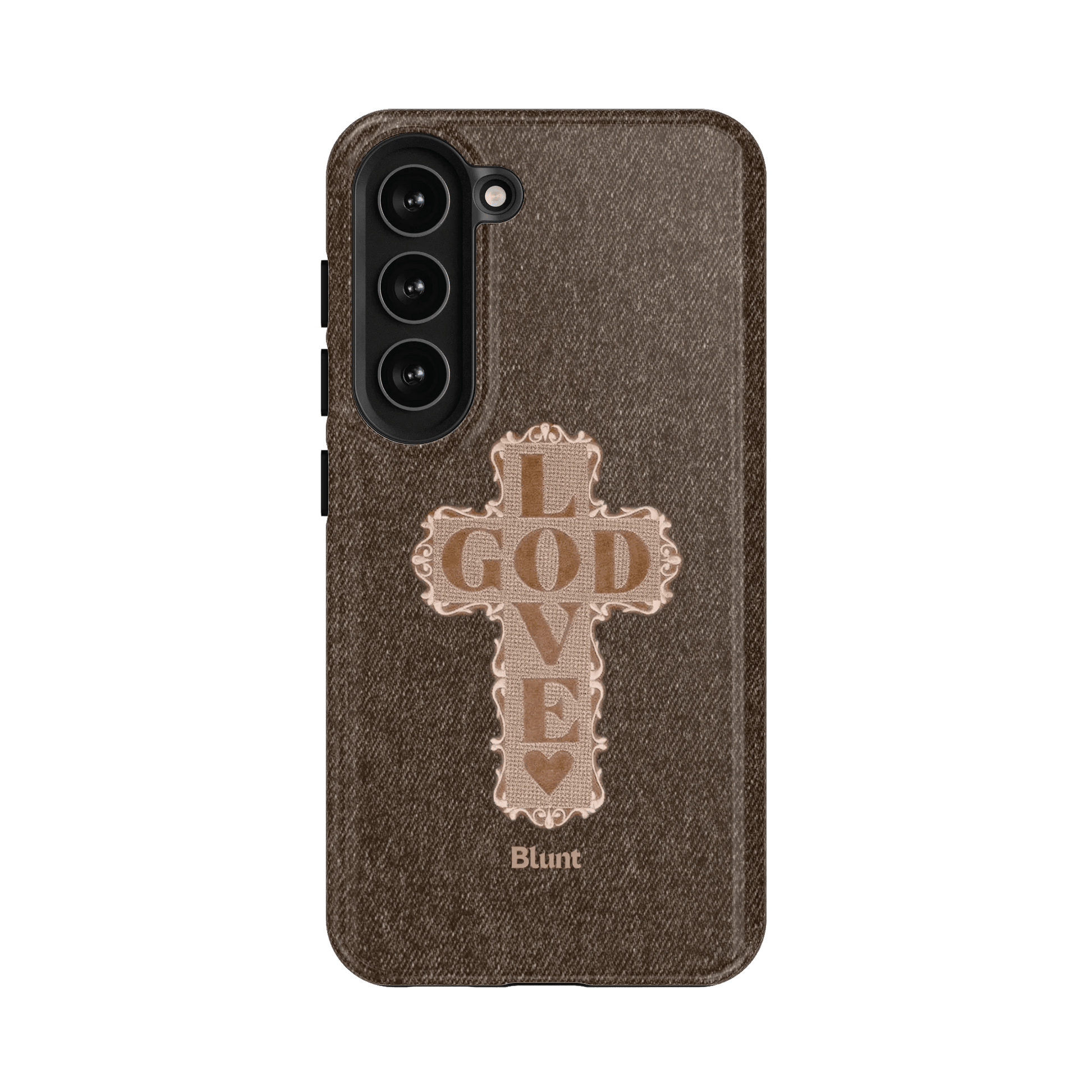 Love God Brown Cross Samsung Case - Blunt Cases