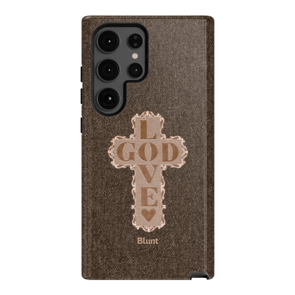 Love God Brown Cross Samsung Case - Blunt Cases