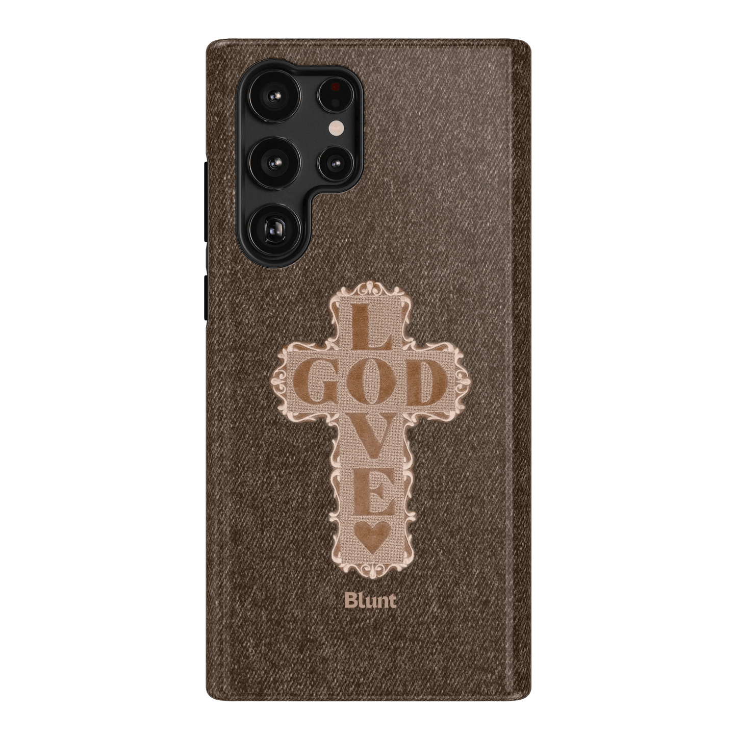 Love God Brown Cross Samsung Case - Blunt Cases