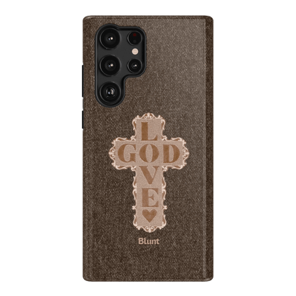 Love God Brown Cross Samsung Case - Blunt Cases