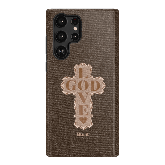 Love God Brown Cross Samsung Case - Blunt Cases