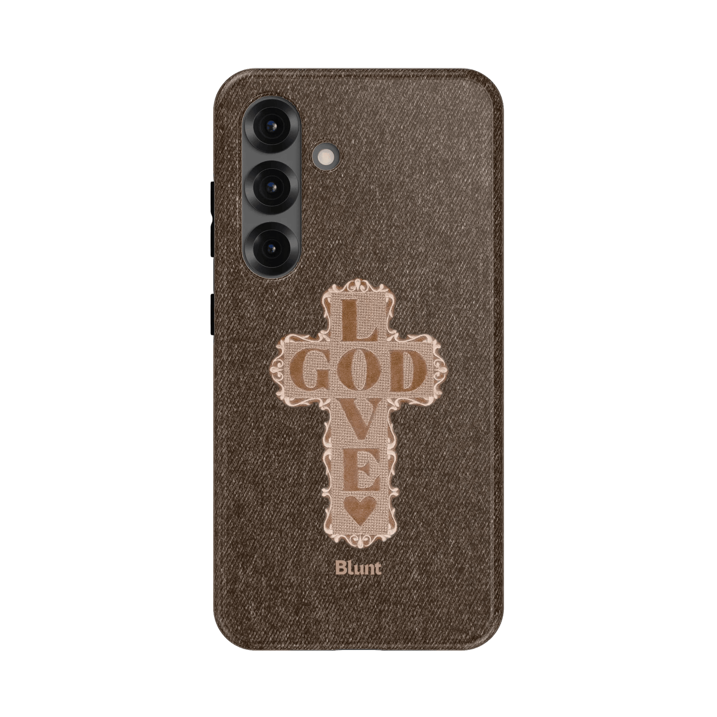 Love God Brown Cross Samsung Case - Blunt Cases
