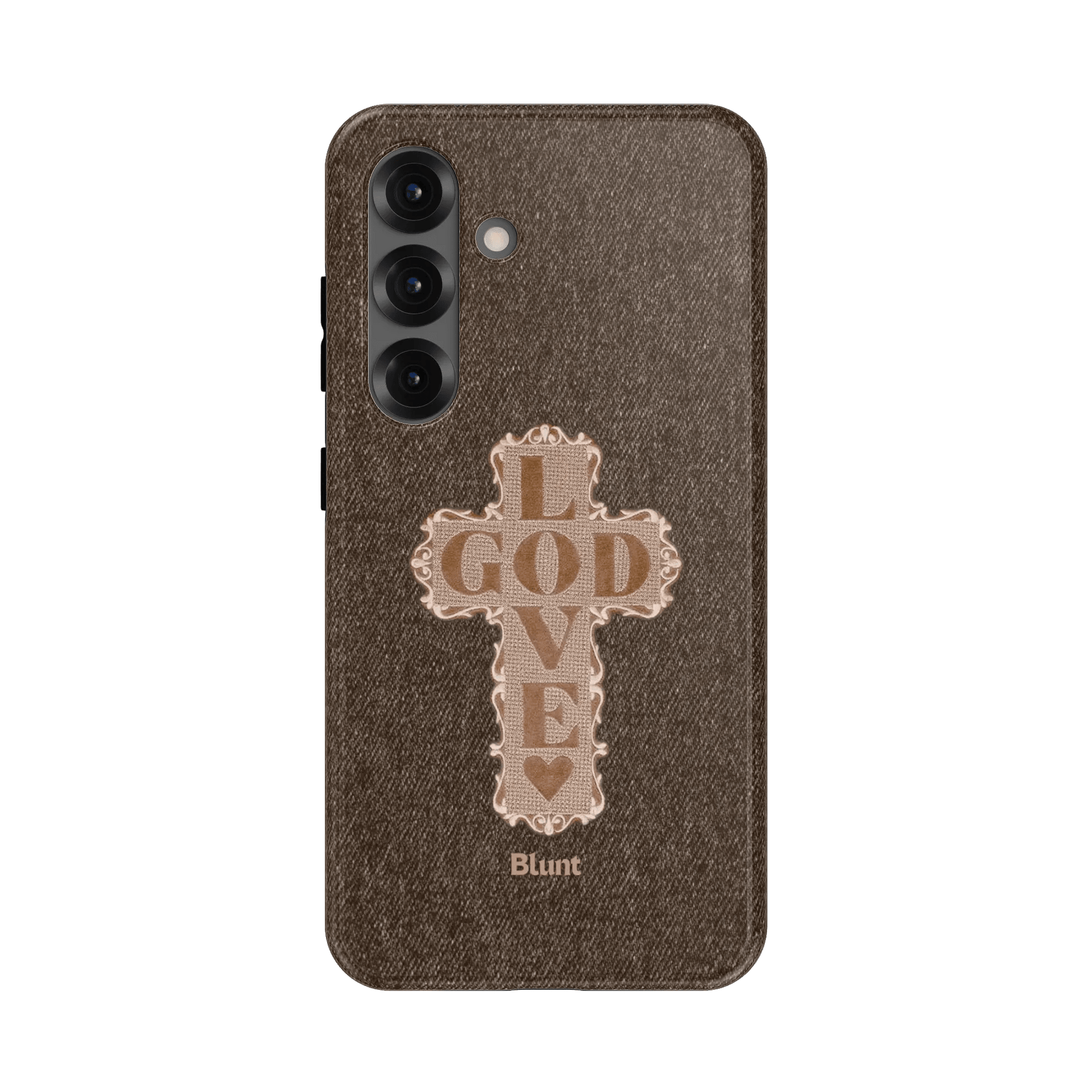 Love God Brown Cross Samsung Case - Blunt Cases