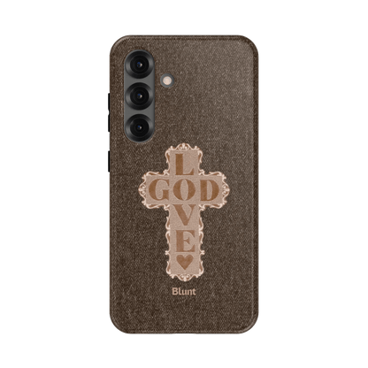 Love God Brown Cross Samsung Case - Blunt Cases