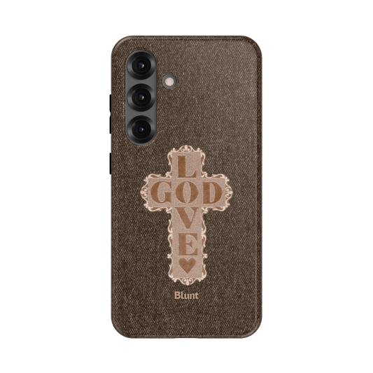 Love God Brown Cross Samsung Case - Blunt Cases