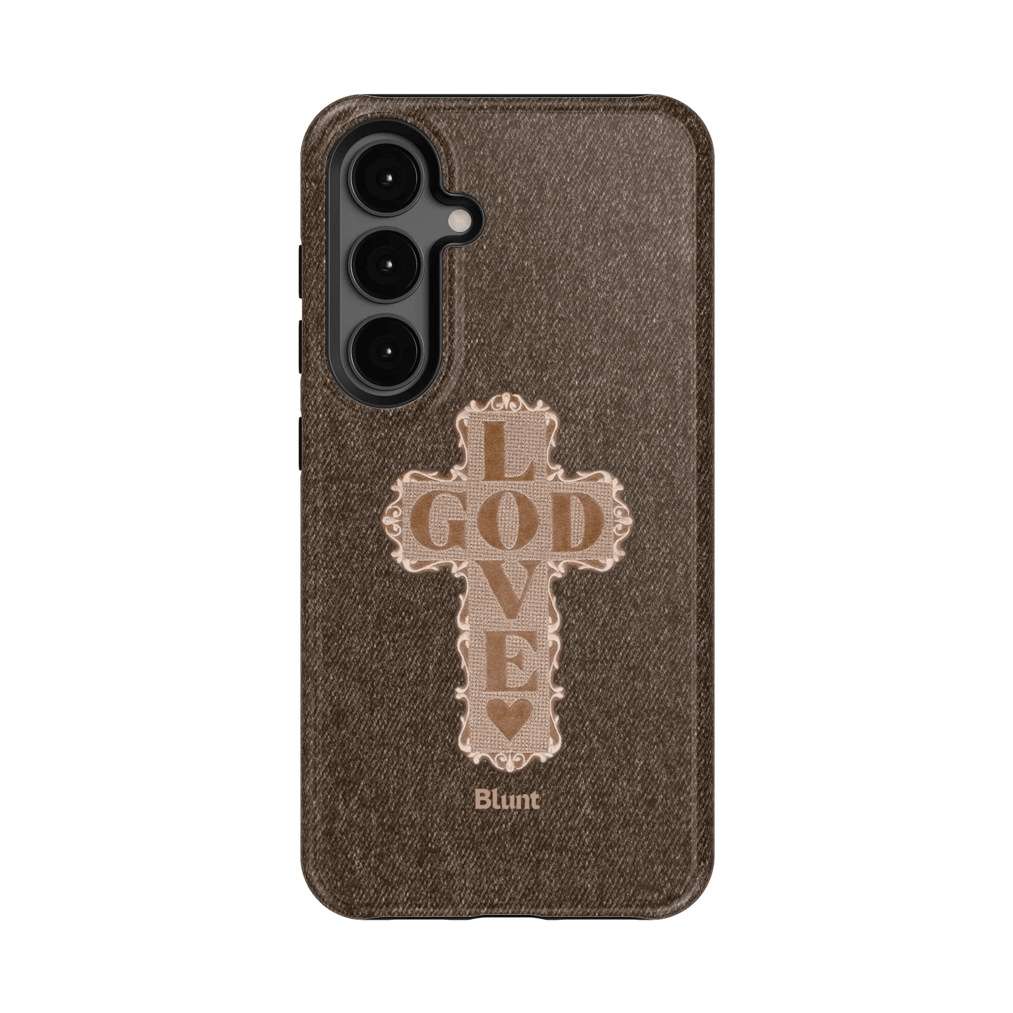 Love God Brown Cross Samsung Case - Blunt Cases