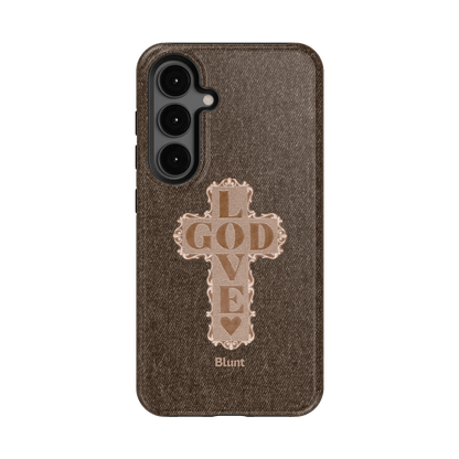 Love God Brown Cross Samsung Case - Blunt Cases