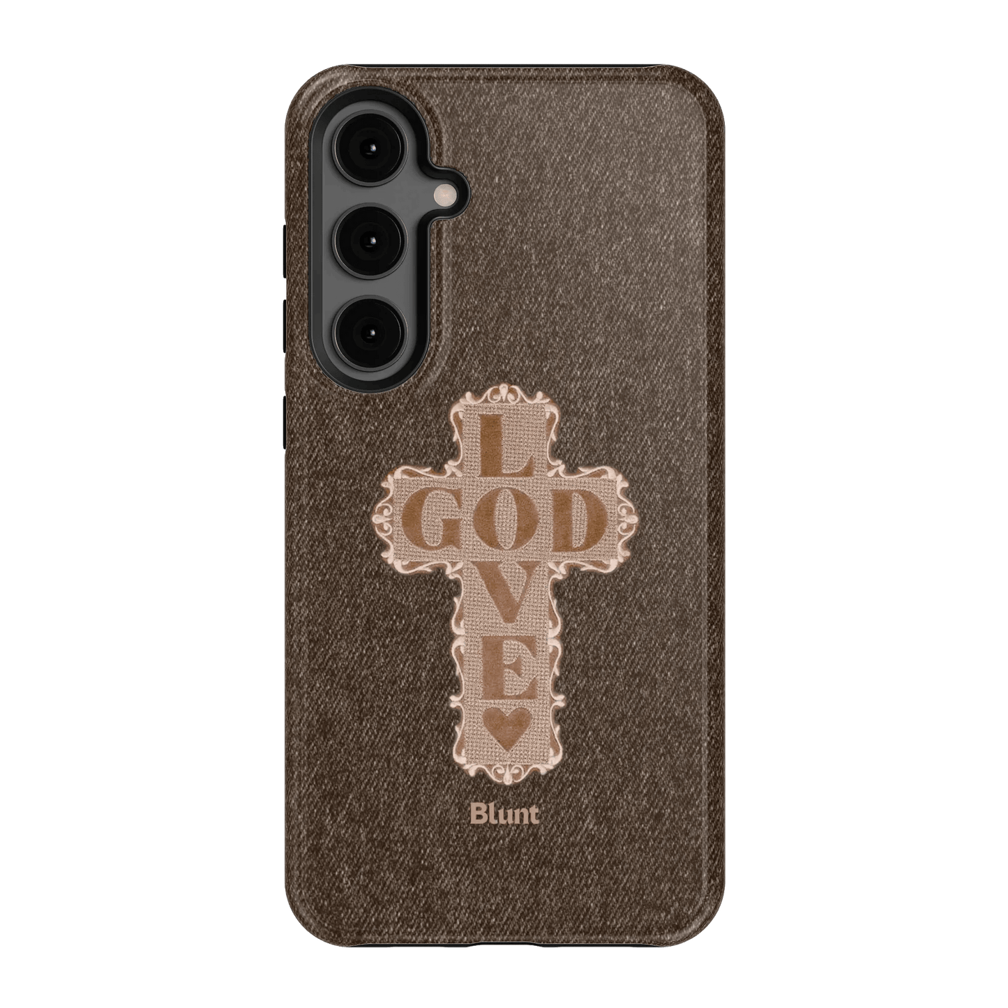 Love God Brown Cross Samsung Case - Blunt Cases