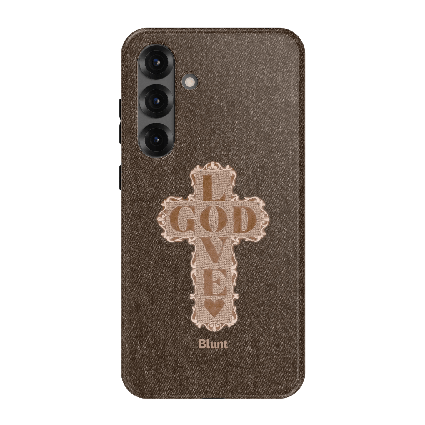 Love God Brown Cross Samsung Case - Blunt Cases