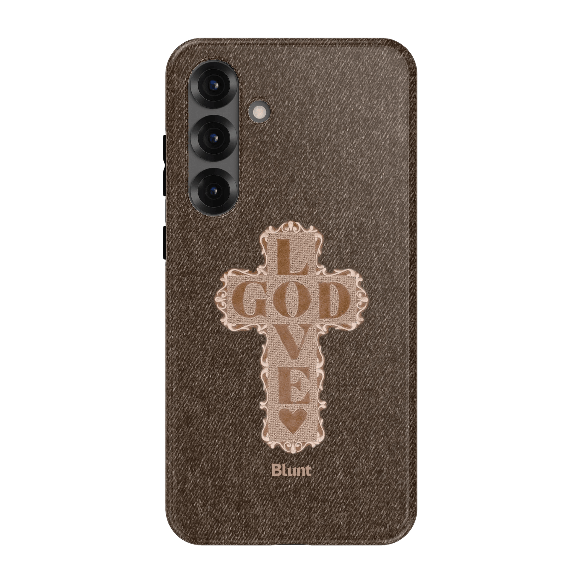 Love God Brown Cross Samsung Case - Blunt Cases