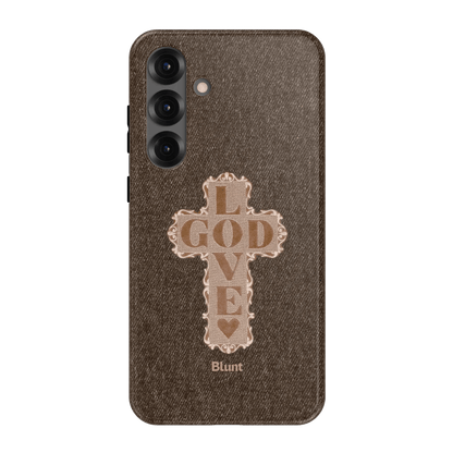 Love God Brown Cross Samsung Case - Blunt Cases