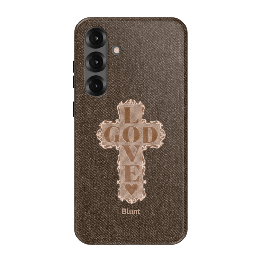 Love God Brown Cross Samsung Case - Blunt Cases