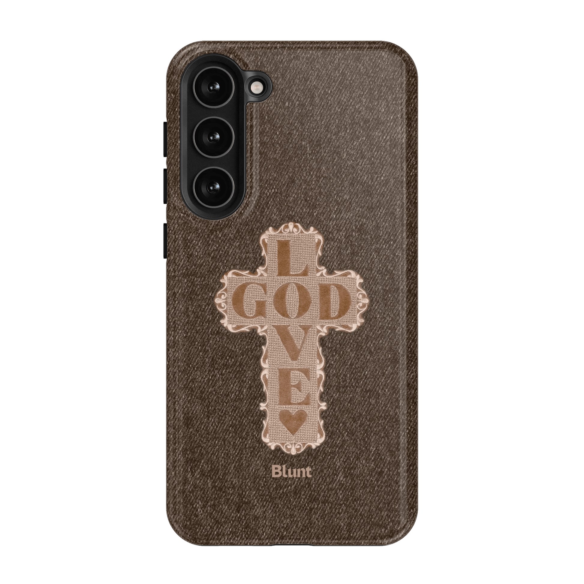Love God Brown Cross Samsung Case - Blunt Cases
