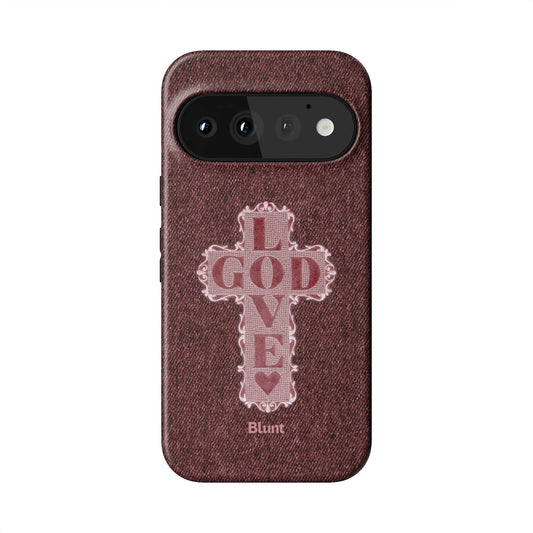 Love God Pink Cross Pixel Case - Blunt Cases