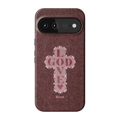 Love God Pink Cross Pixel Case - Blunt Cases