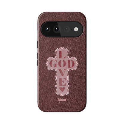 Love God Pink Cross Pixel Case - Blunt Cases