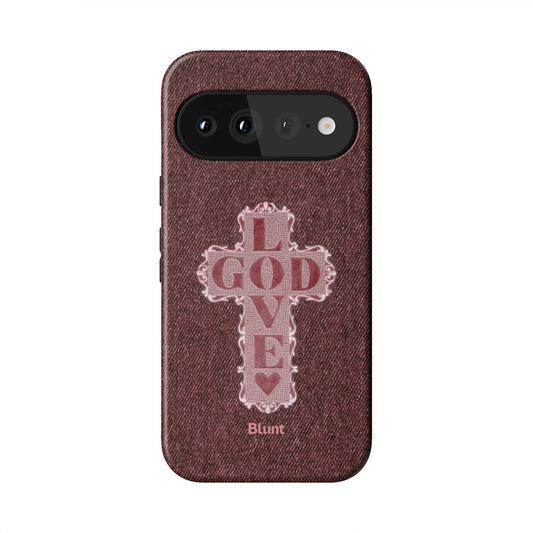 Love God Pink Cross Pixel Case - Blunt Cases