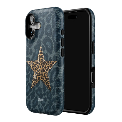 Denim Cheetah iPhone Case