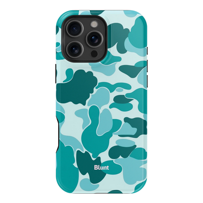 Aqua Camo iPhone Case