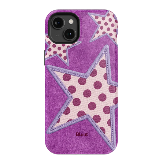 Lilac Crush Polka Star iPhone Case