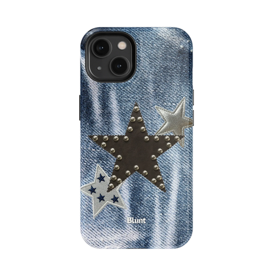 Denim Starstud iPhone Case