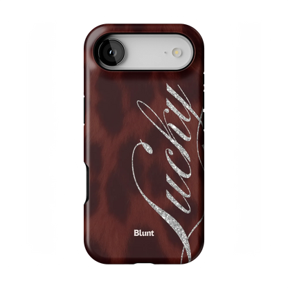Brown Cheetah Lucky iPhone Case