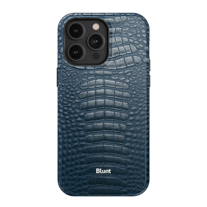 Navy Croc iPhone Case
