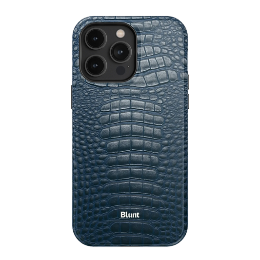 Navy Croc iPhone Case