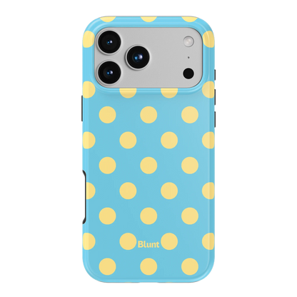 Blue Butter Polka iPhone Case
