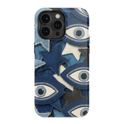 Evil Eye Denim iPhone Case