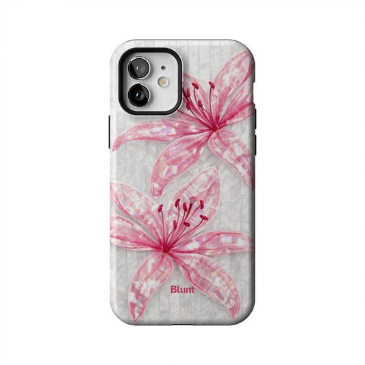 Pink-Floral-Luster-iphone-case-iPhone 12-1