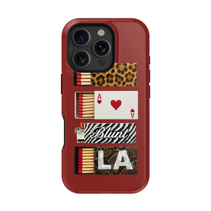 Burgundy Match iPhone Case