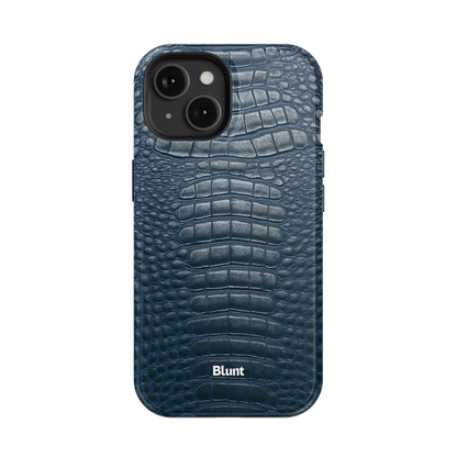 Navy Croc iPhone Case