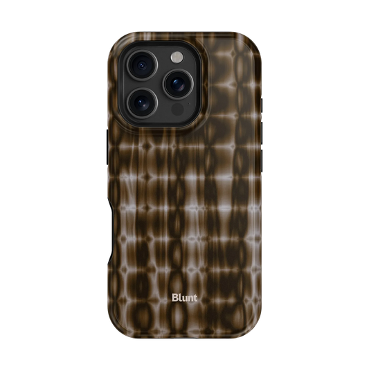 Brown Ripple iPhone Case