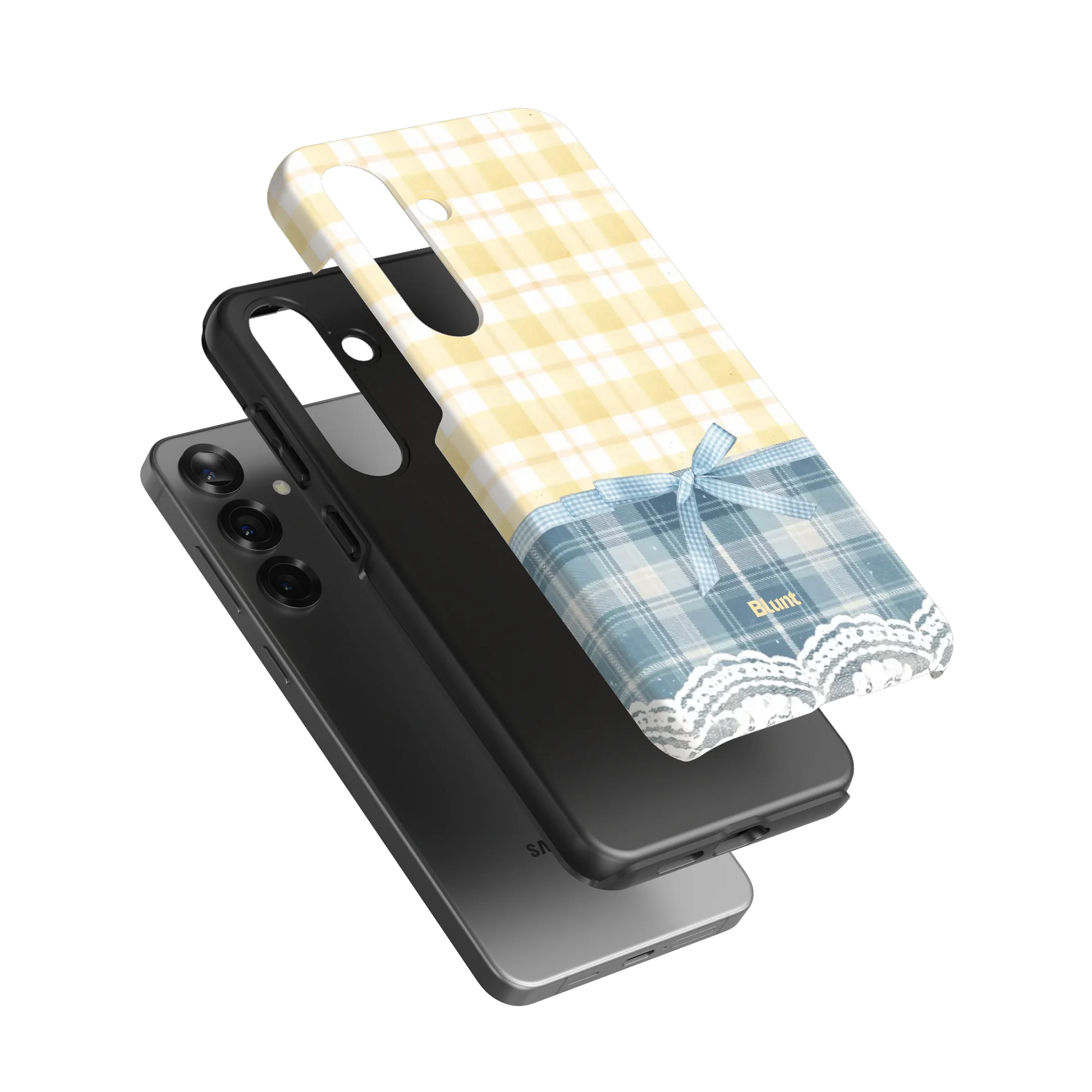 Blue-Lemonplaid-samsung-case-S25 Plus-3