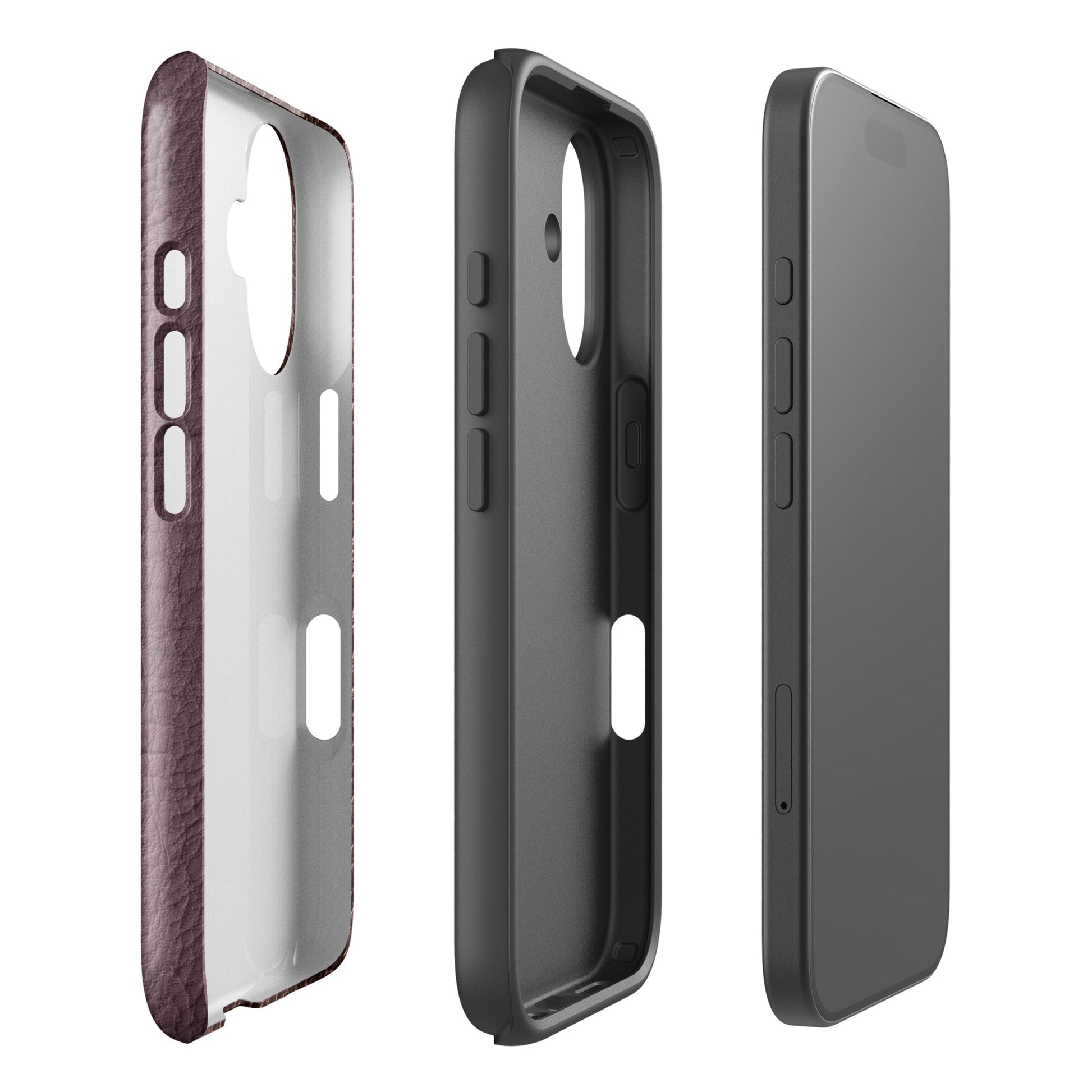 Maroon Grain iPhone Case - Blunt Cases