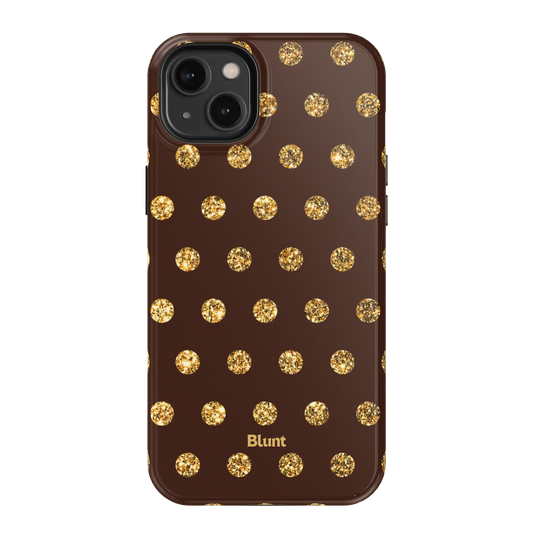 Gold Polka iPhone Case