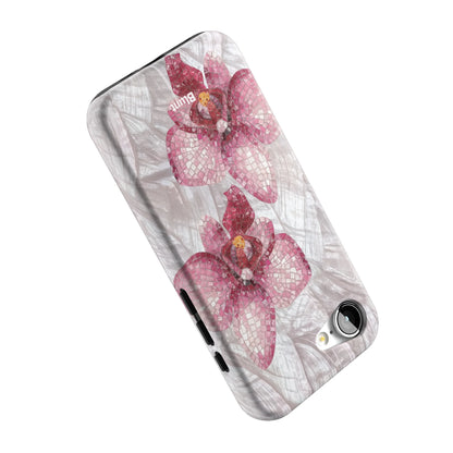 Pink-Mosaic-Orchids-iphone-case-iPhone 17 E-4