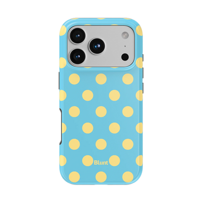 Blue Butter Polka iPhone Case
