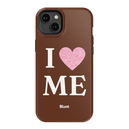 Brown I Love Me iPhone Case