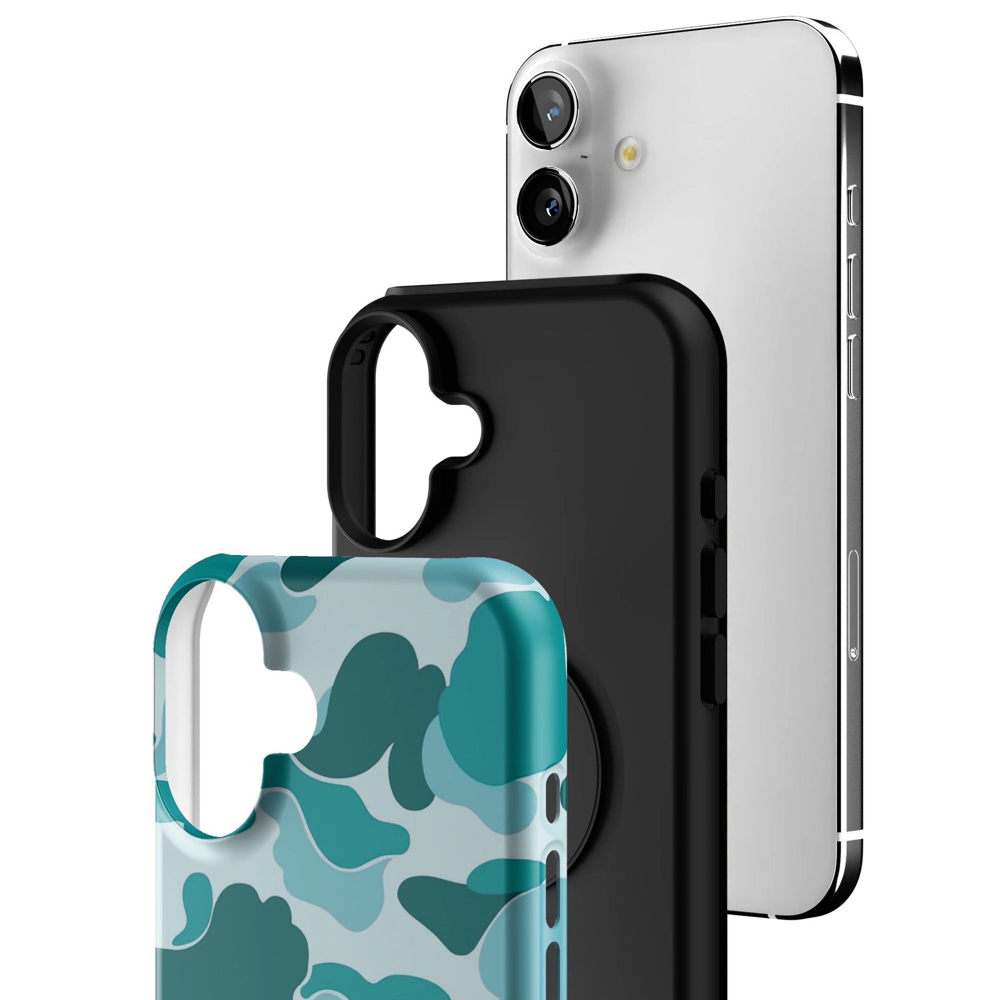Aqua Camo iPhone Case gallery - Iphone_16_Mini_Air_Plus_3