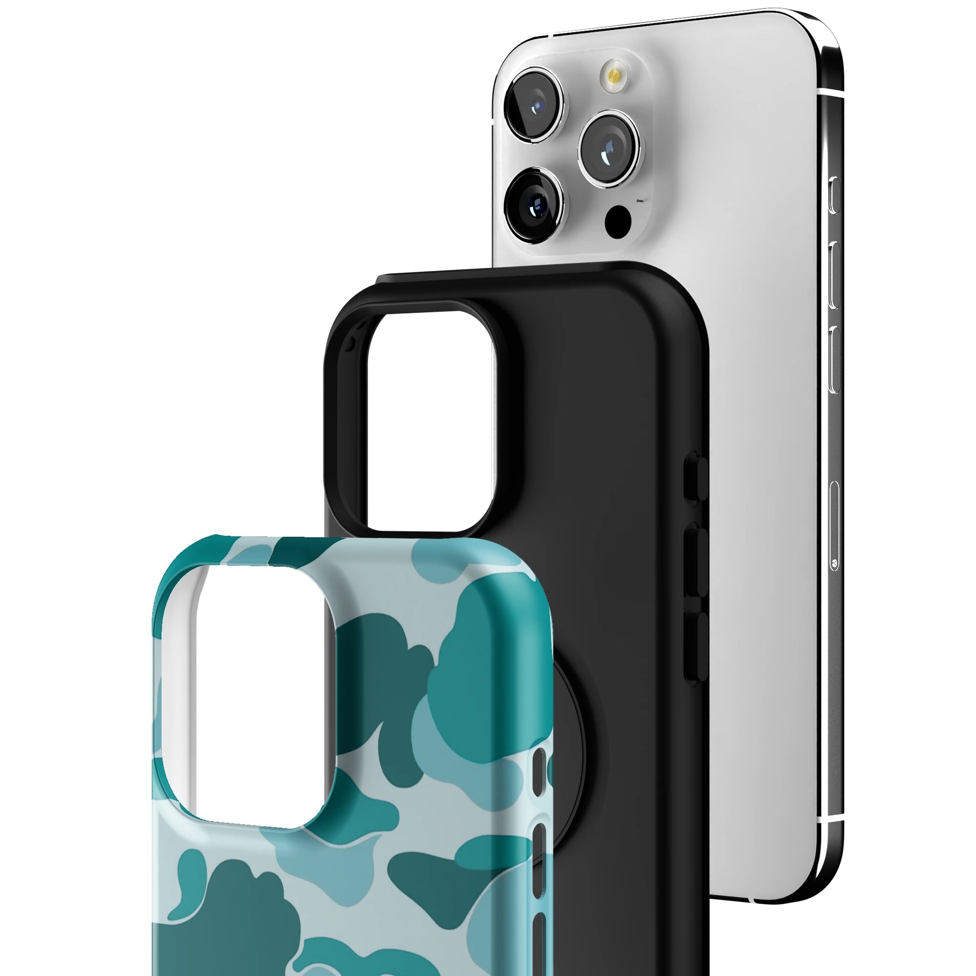 Aqua Camo iPhone Case gallery - Iphone_16_Pro_Max_3