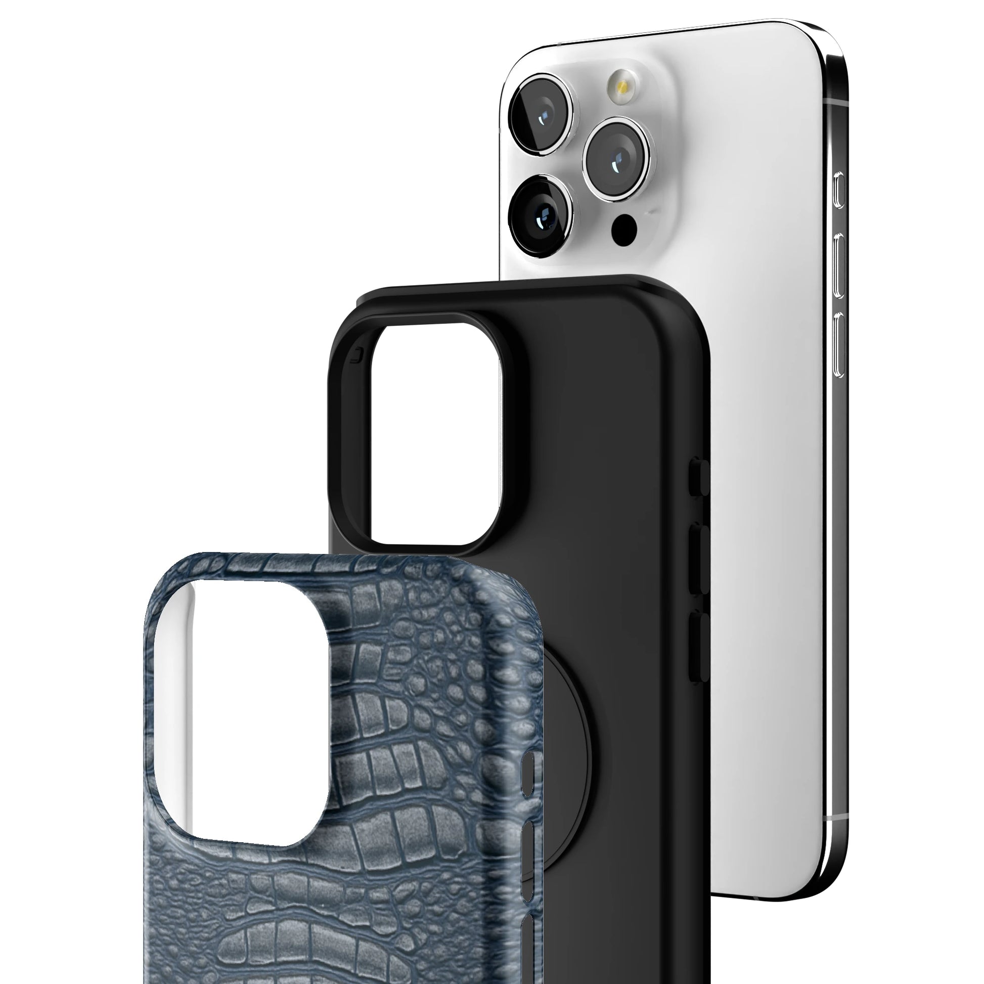 Navy Croc iPhone Case gallery - Iphone_15_Pro_Max_3